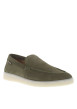 Thumbnail Mocassins en cuir kakis en suède à semelle plate écrue translucide - Image 3