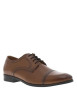 Thumbnail Derbies en cuir marrons à bout droit arrondi et à talon décroché bas - Image 3