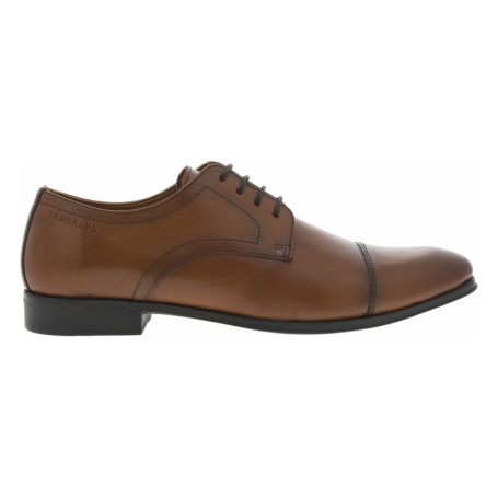 Derbies en cuir marrons à bout droit arrondi et...