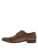 Thumbnail Derbies en cuir marrons à bout droit arrondi et à talon décroché bas - Image 2