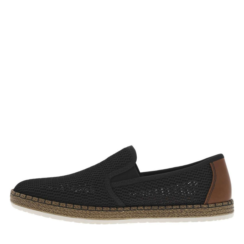 Rieker® - Tennis Noires En Filet Ajourées à Semelle Plate Et à Fermeture Slip-on - Noir Rieker® - Tennis Noires En Filet Ajourées à Semelle Plate Et à Fermeture Slip-on - Noir