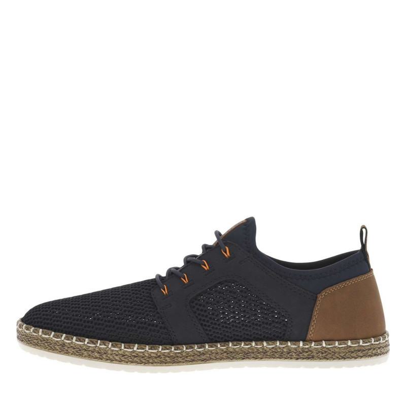 Rieker® - Sneakers Bleues Marine Et Marrons En Filet Ajourées à Fermeture Slip-on - Marine Rieker® - Sneakers Bleues Marine Et Marrons En Filet Ajourées à Fermeture Slip-on - Marine