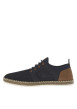 Thumbnail Sneakers bleues marine et marrons en filet ajourées à fermeture slip-on - Image 2