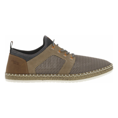Sneakers taupe en filet à fermeture slip-on et...