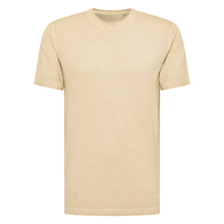 T-shirt en coton beige aspect légèrement délavé...