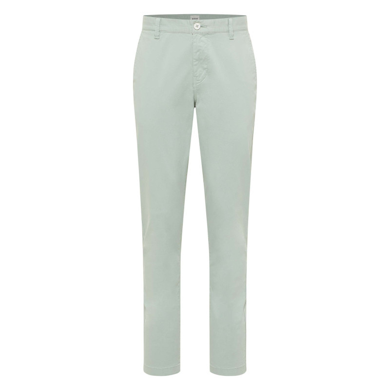 Mustang - Chino En Coton Vert Clair Uni Avec Une Coupe Slim Et Des Passants à La Taille - Vert