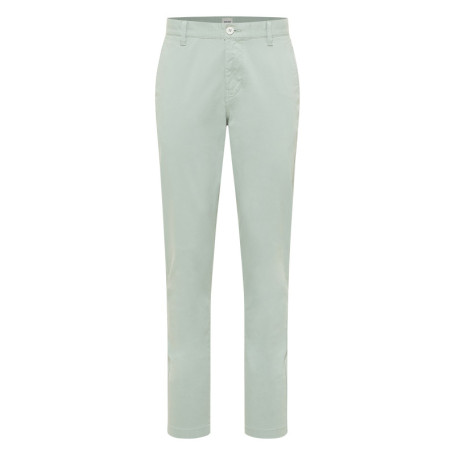Chino en coton vert clair uni avec une coupe...