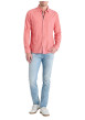Thumbnail Chemise en lin et coton rouge unie avec une coupe regular fit - Image 4