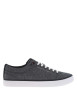 Thumbnail Tennis en toile basses bleues marine et blanches et à lacets plats