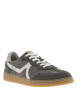 Thumbnail Tennis grises anthracite à petits trous avec de lacets plats blancs - Image 3