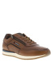 Thumbnail Sneakers en cuir marrons avec un zip sur le côté et des lacets plats - Image 3
