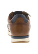 Thumbnail Sneakers en cuir marrons avec un zip sur le côté et des lacets plats - Image 6
