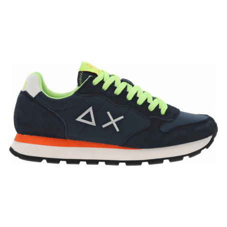 Baskets running bleues marine à lacets plats...