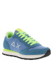 Thumbnail Baskets running bleues et jaunes fluorescentes à semelle plate blanche - Image 3