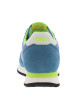 Thumbnail Baskets running bleues et jaunes fluorescentes à semelle plate blanche - Image 6