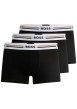 Thumbnail Lot de 3 Boxers classique noires unis avec taille élastique