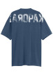 Thumbnail T-shirt en coton bleu uni avec le nom de la marque imprimé au dos et à col rond - Image 2