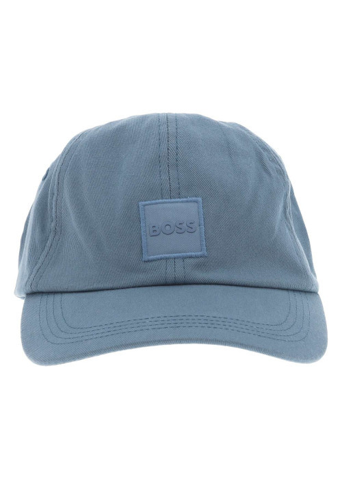 Casquette strapback en coton bleu unie avec le logo de la marque