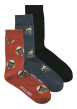 Thumbnail Lot de 3 paires de chaussettes hautes en coton mélangé multicolores imprimées