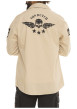 Thumbnail Chemise en coton beige avec un imprimé une coupe droite et un col à revers - Image 2