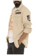 Thumbnail Chemise en coton beige avec un imprimé une coupe droite et un col à revers - Image 4