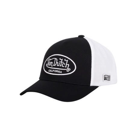 Casquette noire unie avec le logo de la marque...