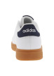 Thumbnail Tennis blanches et bleues à semelle camel avec lacets plats et bandes perforées - Image 6