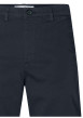 Thumbnail Short Chino en coton marine uni à coupe ajustée avec 4 poches - Image 2