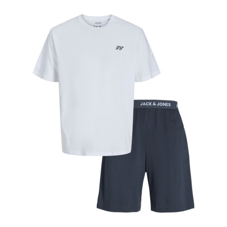 Pyjama court en coton multicolore uni avec une...