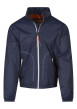 Thumbnail Veste marine unie avec une coupe droite un col montant et des manches longues