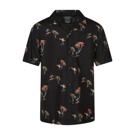 Chemise noire avec des imprimés une coupe...