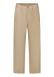 Thumbnail Pantalon chino en coton de couleur beige uni avec une coupe droite