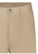 Thumbnail Pantalon chino en coton de couleur beige uni avec une coupe droite - Image 3