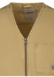 Thumbnail Blouson sans manches en coton beige uni avec une coupe droite et un col v - Image 3
