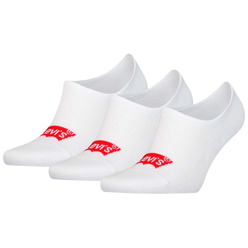Levi's® - Lot De 3 Paires De Chaussettes Basses En Coton Mélangé Blanches Unies - Blanches Levi's® - Lot De 3 Paires De Chaussettes Basses En Coton Mélangé Blanches Unies - Blanches
