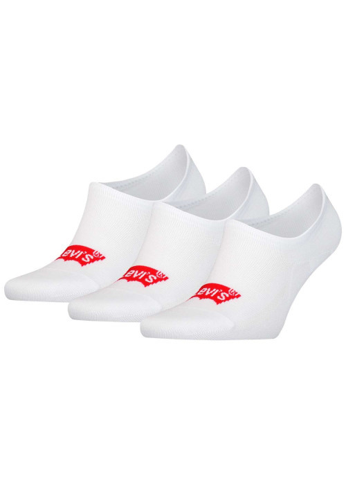 Lot de 3 paires de chaussettes basses en coton mélangé blanches unies