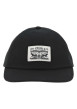 Thumbnail Casquette en coton noire unie avec une fermeture strapback à l'arrière