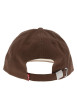 Thumbnail Casquette en coton marron unie avec un patch d'authenticité sur le devant - Image 2