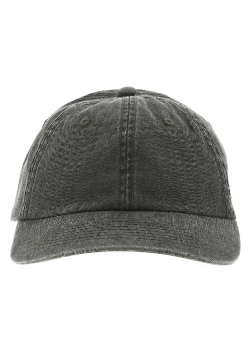 Casquette en coton kaki unie avec un patch d'authentification