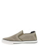 Thumbnail Sneakers kakis en maille à semelle plate blanche et à fermeture slip-on - Image 2