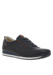 Thumbnail Sneakers en cuir marine à semelle crantée avec empeigne ajourée - Image 3
