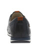 Thumbnail Sneakers en cuir marine à semelle crantée avec empeigne ajourée - Image 6