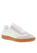 Thumbnail Tennis en cuir blanches et grises claires à minis trous avec une semelle plate - Image 3