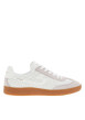 Thumbnail Tennis en cuir blanches et grises claires à minis trous avec une semelle plate