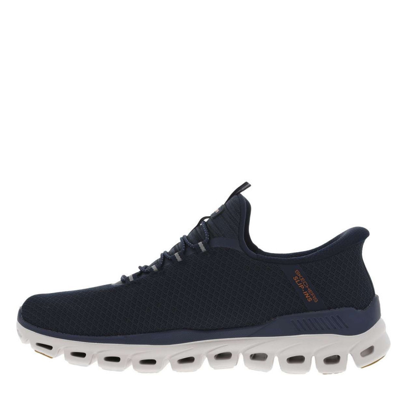 Skechers - Baskets Running Marine En Mesh à Talon Plat Avec Fermeture Slip-on - Marine