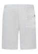 Thumbnail Short en coton mélangé blanc uni avec une coupe droite et une taille élastiquée - Image 2