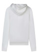 Thumbnail Sweat zippé en coton mélangé blanc uni avec une coupe droite et un col à capuche - Image 2
