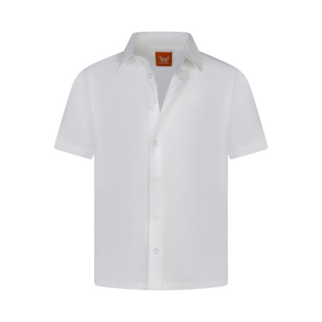 Chemise en coton blanche unie avec une coupe...