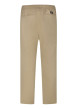 Thumbnail Chino en coton beige uni avec une coupe droite et un lien de serrage - Image 2