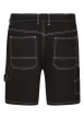 Thumbnail Short 5 poches en coton noir uni avec une coupe droite et des passants - Image 2